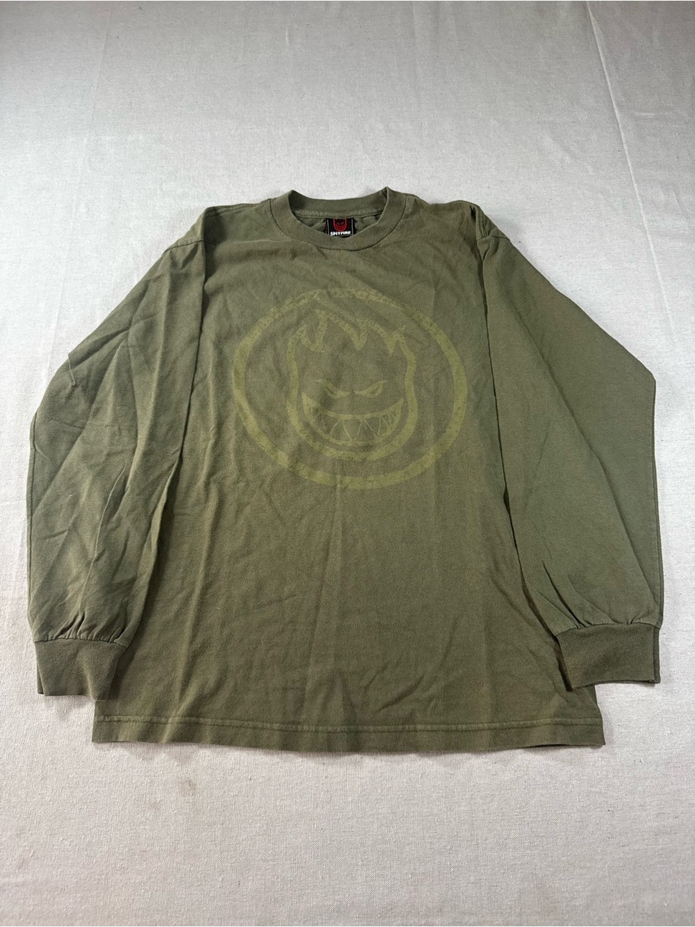 Y2K Spitfire Skateboards Green Longsleeve Shirt Size M
